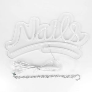 Nail salon neon <b>LED</b> indoor decorative light bedroom nail salon shop entrance sign street indicator light luminous <b>letters</b> 5V 12V - Product Image 3