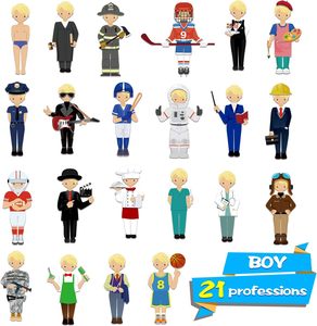 Từ gỗ Dress-up búp bê với các loại trang phục không trung bình của bạn Búp Bê Giấy trang trí nội thất giả vờ chơi đồ chơi - Product Image 1