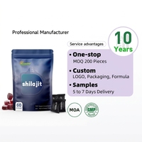 Gummies de Shilajit de l'Himalaya OEM/ODM avec Ashwagandha, Safran, Ginseng, Maca Noire - 60 unités - Complément Énergétique et Immunitaire, Amélioration des Fesses