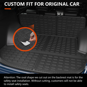 Alfombrilla de respaldo trasero Forro de carga trasero Compatible con 2021-2023 <span class=keywords><strong>Hyundai</strong></span> Santa Fe Durable TPE Trunk Liner - Product Image 3