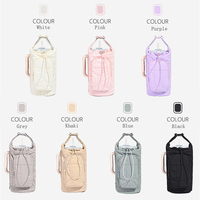 Nouvelle sacoche isotherme en polyester matelassé pour bouteille d'eau, sac à bandoulière, housse pour gobelet d'eau, sac pour gobelet Stanley