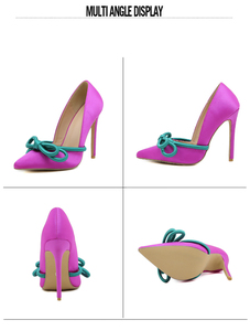 Nuevos Productos de Primavera, Elegantes Zapatos de Tacón Alto con Lazo en Forma de 8, Zapatos de Tacón de Aguja Puntiagudos - Product Image 6