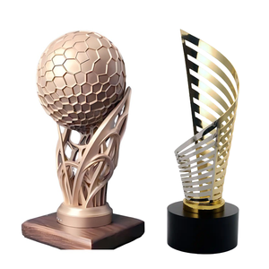 كأس معدني ثلاثي الأبعاد مخصص للألعاب الرياضية والفعاليات، جوائز معدنية بالجملة، كؤوس ذهبية وفضية ثلاثية الأبعاد لكرة القدم مع خدمة الطباعة - Product Image 1