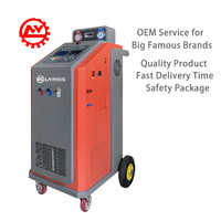 Machine de recharge de climatisation entièrement automatique pour systèmes uniques R1234yf et R134a, avec services de recyclage, récupération et rinçage de réfrigérant