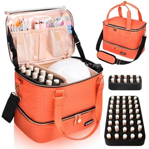 Free Sample Large Cosmetic Bag Professional <b>Makeup</b> Artist Kit Bags Train <b>Case</b> Pro Travel <b>Case</b> with Shoulder Strap - Product Image 5