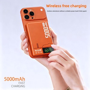 Batterie externe sans fil 22,5 W en alliage pour charge magnétique rapide avec support pour montre et écouteurs – Source d'alimentation mobile en gros - Product Image 2