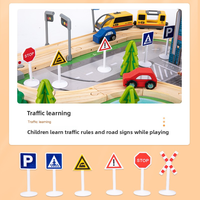 Set Rel Kereta Kayu 108-Piece dengan Logo Kustom - Mainan Edukasi Anak untuk Membangun Jalan Perkotaan Usia 3-6 Tahun Bersertifikat CE/CPC