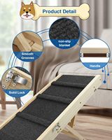 Rampe pliable et portable pour chien en bois de pin écologique, réglable, pour tous les animaux de petite taille et âgés - Vente flash