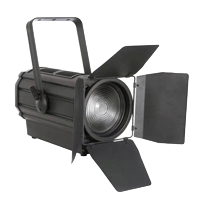 Projecteur LED COB 200W Fresnel à Zoom Manuel 3200K Contrôle DMX512 CRI Élevé 95 Indice de Protection IP33 pour Parc à Thème Studio TV Théâtre Vidéo
