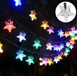 Guirlandes lumineuses solaires <span class=keywords><strong>LED</strong></span> IP65 étanches de style nordique pour la décoration de Noël en extérieur, à suspendre aux arbres - Product Image 2