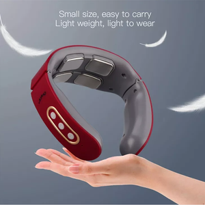 Masajeador de cuello en forma de U, blanco, portátil, EMS, baja frecuencia, 3D, inalámbrico, calefacción inteligente, pulso, 4 cabezales, novedad, superventas - Product Image 5