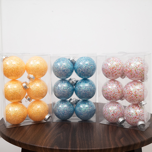 Customized Size Christmas Glass Ball Ornament Home Decoration Artificial Style Festive Season Christmas <b>Tree</b> Ornament - Product Image 1