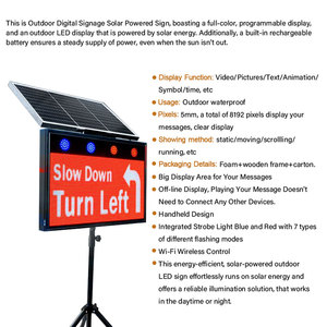 Fábrica Fabrica Señales de Tráfico Digitales Variables LED de 18 Pulgadas, Impermeables IP54, de 5 mm de Píxeles, Alimentadas por Energía Solar - Product Image 3