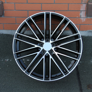 Rines <span class=keywords><strong>de</strong></span> Aleación <span class=keywords><strong>de</strong></span> Alta Calidad con Diseño Multirradio Profundo, 20 y 21 Pulgadas, 5x130, ET50-65, Negro Mate/Gris Acero para <span class=keywords><strong>Porsche</strong></span> Cayenne Panamera - Product Image 2