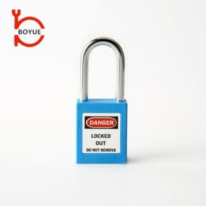 Cadenas <span class=keywords><strong>de</strong></span> sécurité industriel Loto Loto 38 mm avec anse rouge en acier inoxydable et corps en nylon, certifié CE, à clé maîtresse, garantie 1 an - Product Image 5