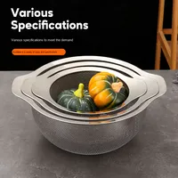 Panier de cuisine à trous denses en acier inoxydable pour le lavage du riz Panier à légumes Passoire étanche