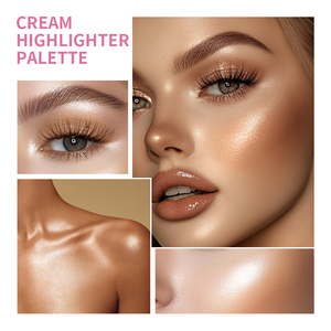 Pigmento Lakerain Etiqueta Privada brillo 2 en 1 colorete maquillaje en polvo crema rubor 8 colores resaltador ceja rubor paleta de contorno - Product Image 4