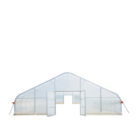Serre de jardin tunnel en métal de style moderne, anti-goutte, étanche, écologique, facile à assembler, pour usage professionnel