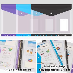Chất kết dính có thể mở rộng với nhãn Snap và chỉ mục, thích hợp cho các thư mục phong bì túi nhựa trong văn phòng trường học và gia đình. - Product Image 6