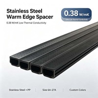 Entretoise de bord chaud composite en acier inoxydable durable de haute qualité de 19,5 mm pour verre isolant et fenêtres avec service de découpe