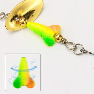 Leurre de pêche <span class=keywords><strong>en</strong></span> eau douce et salée, 5 couleurs, 3g, 5.5g, 8g, avec hameçon triple simple, spinnerbait métallique pour achigan et truite - Product Image 4