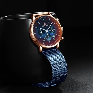Reloj de Cuarzo para Hombre Reward, Correa de Malla de Acero Inoxidable, Cronógrafo, Pantalla Analógica, Resistente al Agua 30M - Product Image 2