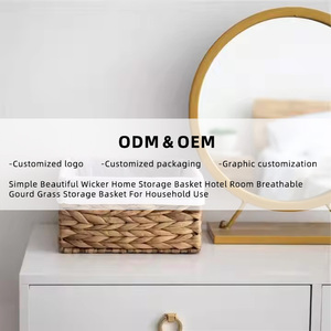 Đơn Giản Đẹp <span class=keywords><strong>Wicker</strong></span> Lưu Trữ Nhà Giỏ Phòng Khách Sạn Thoáng Khí Bầu Cỏ Lưu Trữ Giỏ Cho Hộ Gia Đình Sử Dụng - Product Image 4