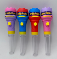 Fabricant de jouets de bonbons Lampe de poche de bonbons de dessin animé en gros Projection colorée dans une boîte Emballage de jouets et de bonbons