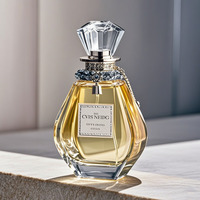 Vente flash - Flacon de parfum miniature de luxe en verre 50ml 100ml, logo personnalisé, verre borosilicate, estampage à chaud, finition polie, couvercle en verre
