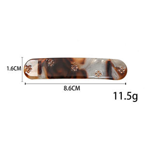 Barrettes à <span class=keywords><strong>cheveux</strong></span> à la mode coréenne <span class=keywords><strong>pour</strong></span> femmes, pinces à <span class=keywords><strong>cheveux</strong></span> en strass, couleur écaille de tortue, pinces à <span class=keywords><strong>cheveux</strong></span> en acétate, vente en gros - Product Image 2