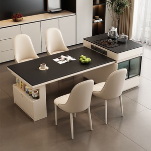 Tavolo da pranzo multifunzionale di lusso moderno leggero di fascia alta con armadio in legno massello panca allungabile per sala da pranzo piccola - Product Image 3