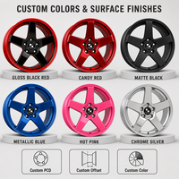 Velg Tempa Monoblock Custom 6061-T6 18 19 20 Inch 5 Palang Warna Hijau Metalik dengan Pelek Dalam Alloy untuk BMW Audi Mercedes Benz