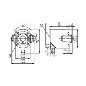 เพลากลวงเข้ารหัสแบบเพิ่มหน่วย ROP522พร้อมจอแสดงผล IO-Link htl - Product Image 6