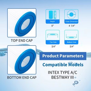 Cartouche de filtre de remplacement pour piscine et <span class=keywords><strong>spa</strong></span> <span class=keywords><strong>INTEX</strong></span> 29007E pour sports aquatiques - Product Image 5