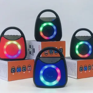 F60 المحمولة شنطة هدايا bt المتحدثون لطيف البسيطة RGB لاقط أضواء المكونات في الصوت