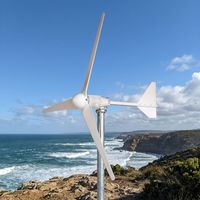 Kit complet d'éolienne à axe horizontal GWS-2000W 2KW avec contrôleur MPPT, diamètre de rotor 3,5M pour maison, cabane, hybride solaire-réseau