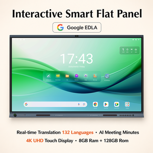 ไวท์บอร์ดอัจฉริยะแบบอินเทอร์แอคทีฟ ขนาด 65/75/86/98 นิ้ว Ultra HD 4K จอแสดงผล LED แบบ Direct-lit รองรับการสัมผัส 50 จุด ออลอินวัน พร้อมกล้องคู่ H8S แสดงผลแบบเรียลไทม์ - Product Image 1