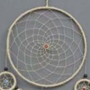 Atrapasueños artesanal de 20x80cm con plumas y cuentas para decoración de pared - Product Image 6