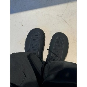 Unisex Premium Sport Mind 001 <b>Slides</b> Perforated Breathable PVC Upper EVA Outsole Chunky Wave Sole Mule Slippers Lace-up - Product Image 3