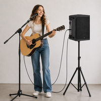 Haut-parleur de scène actif professionnel 10 pouces pour la rue, système de sonorisation portable 300W pour extérieur, système de karaoké sans fil avec module numérique DSP