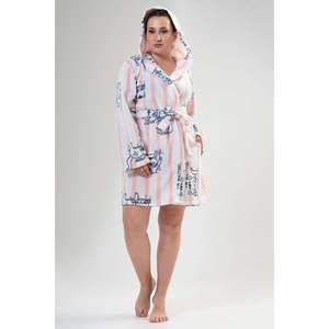 KADIN POLAR XXL KAPSONLU CEPLI KISA SABAHLIK - อิมพาทีเอนส์ พิงค์ - อิมพาทีเอนส์ พิงค์ - Product Image 1