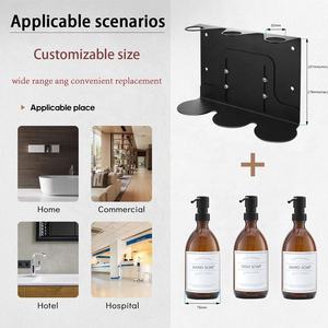 Soporte dispensador de jabón de champú de montaje en pared triple Fabricación de chapa de acero inoxidable - Product Image 4