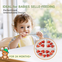 Grand ensemble d'assiettes en porcelaine pour tout-petits, assiettes en céramique pour enfants avec manchon antidérapant en silicone pour bébé, assiettes divisées pour enfants