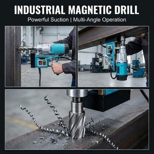 Taladradoras Magnéticas Industriales de Alta Resistencia JD1-30E, 14000N de Fuerte Succión, Capacidad de Perforación de 30 mm para Fabricaciones Metálicas - Product Image 2