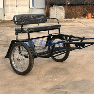Chariot à chevaux mini marathon populaire à 2 roues, chariot sulky noir unique à 2 roues, calèche pour poney à vendre - Product Image 5