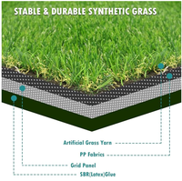 Gazon artificiel de haute qualité, durable et écologique, pour jardin, putting green, tapis synthétique en plastique, rouleau de pelouse synthétique