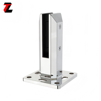 Rampe d'escalier carrée en acier inoxydable poli miroir Tezen avec support de verre, assemblage complet, résistante à la rouille, quincaillerie extérieure DIY