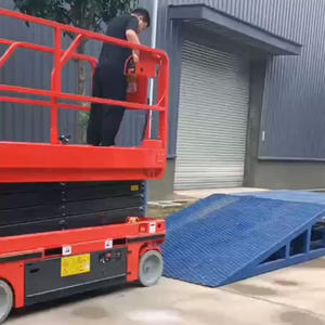 Gunting Lift Keselamatan pria, Platform kerja yang ditinggikan seluler elektrik hidrolik <span class=keywords><strong>6m</strong></span>-14m untuk penjualan - Product Image 4