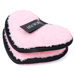 Éponge nettoyante pour le visage en forme de cœur, réutilisable, lavable, pour le démaquillage - Product Image 1