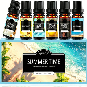 Ensemble de 6 huiles parfumées pour l'été, 10 ml, parfum longue durée, huile parfumée pour la maison, désodorisant, prix le plus bas - Product Image 1